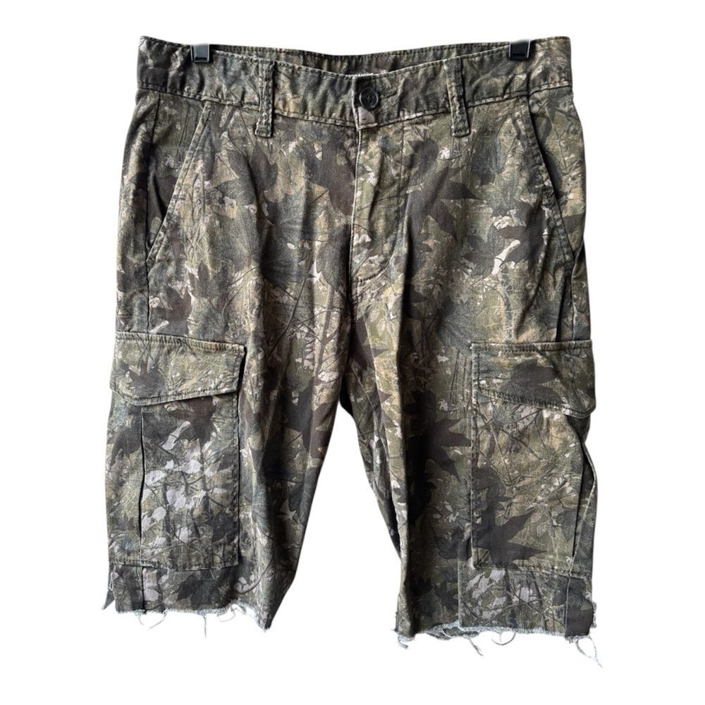 30x30 Old Navy Men's Camouflage Cut Off Cargo Shorts Camo Straight Built in flex